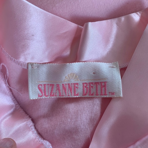 Vintage Suzanne Beth fleece nightgown tie front size L - Picture 6 of 12